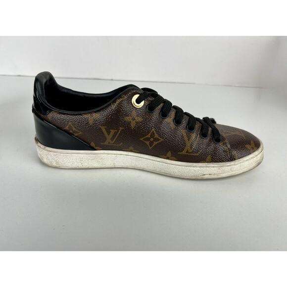 Louis Vuitton Monogram Canvas Patent Leather Front Row Sneakers - Size 37 - Picture 4 of 8